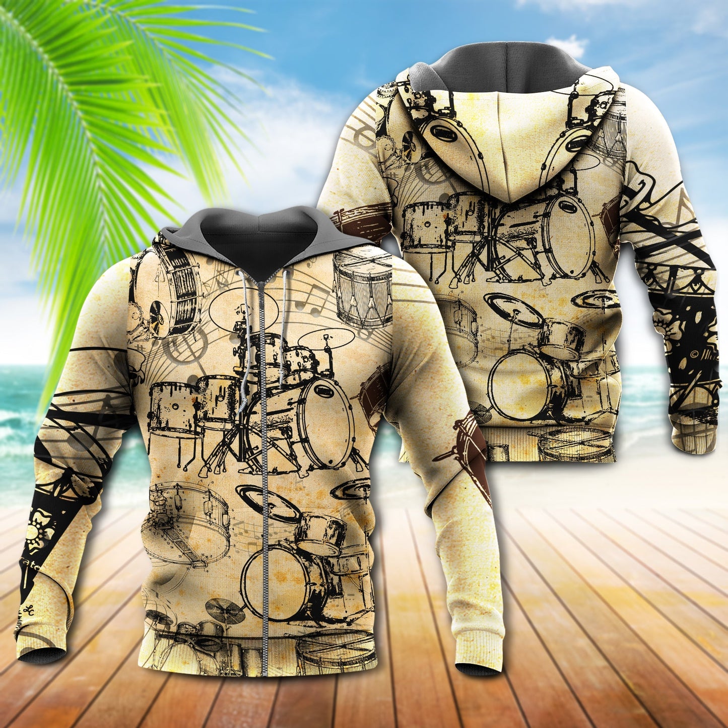 No Drums No Life Quote - 3D Hoodie