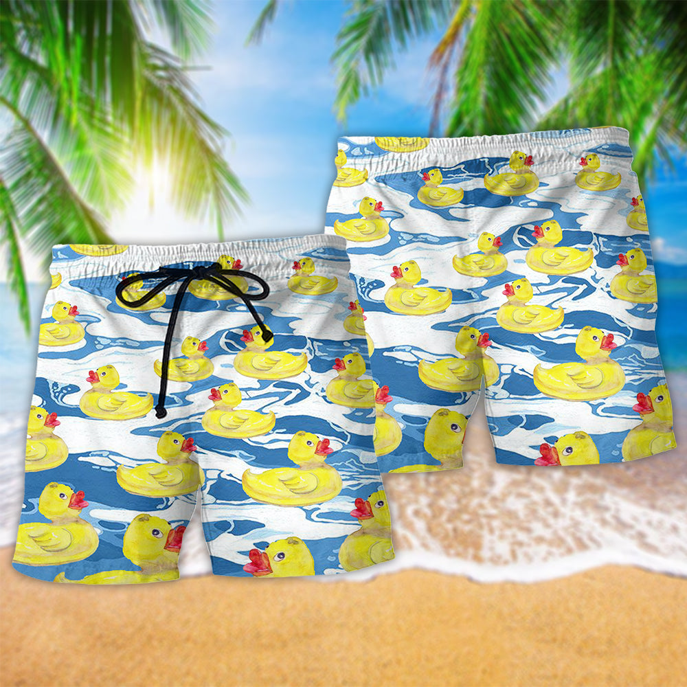 Funny Duck Cute Character Art – Beach Short