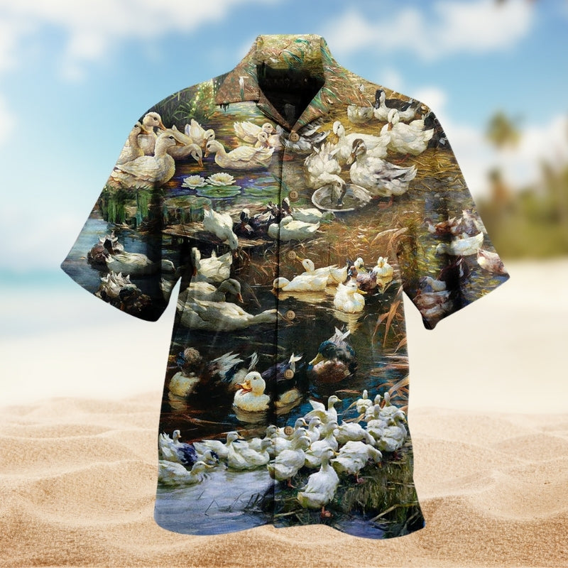 Duck White Love Animals Limited Edition – Hawaiian Shirt