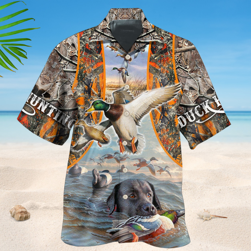 Duck Hunting Orange Style – Hawaiian Shirt