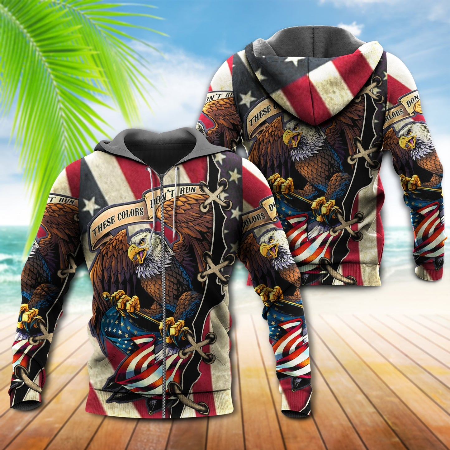 American Eagle Flag Freedom - 3D Hoodie