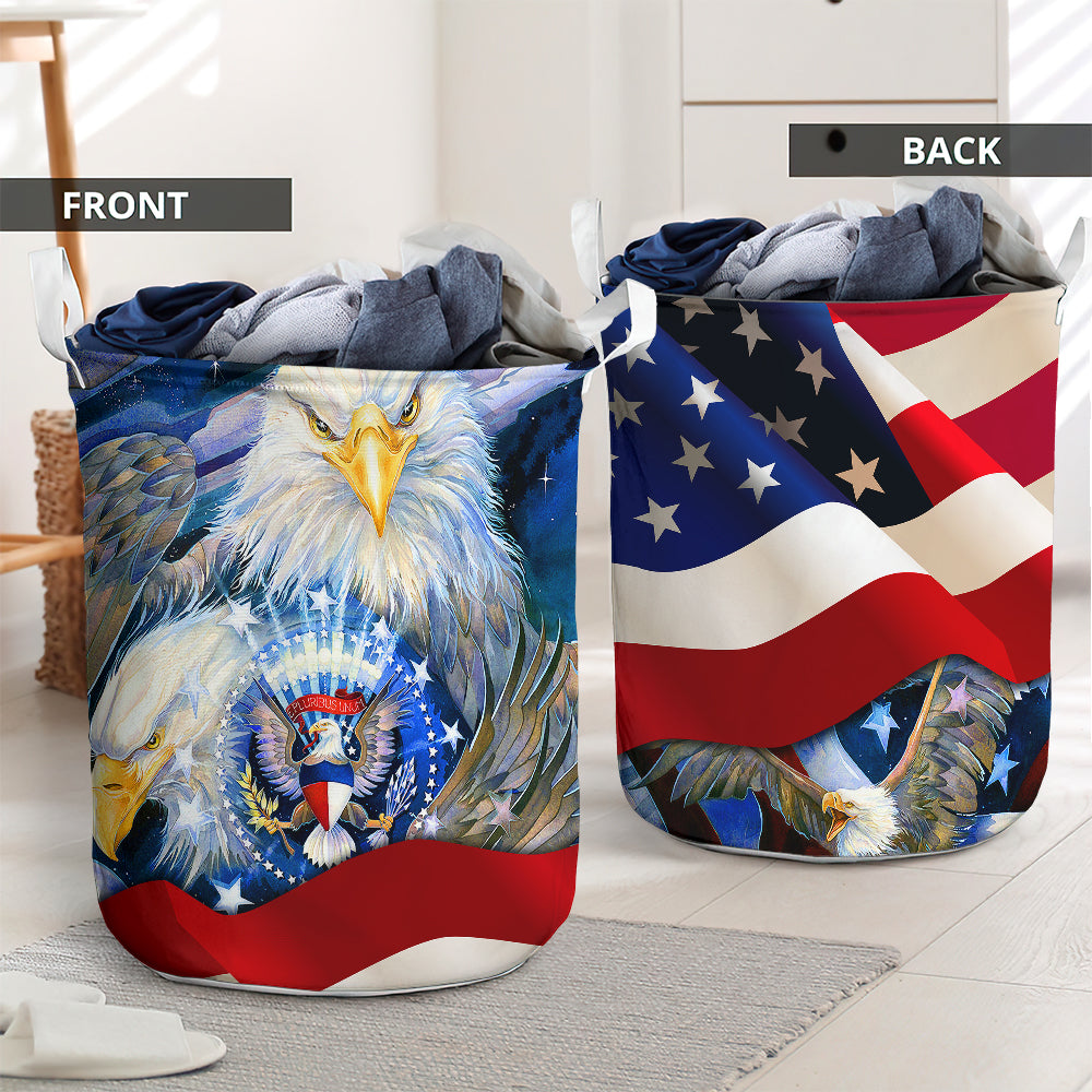 Eagle American flag cool style - Laundry basket - LAUB04TNH230222-Owls Matrix