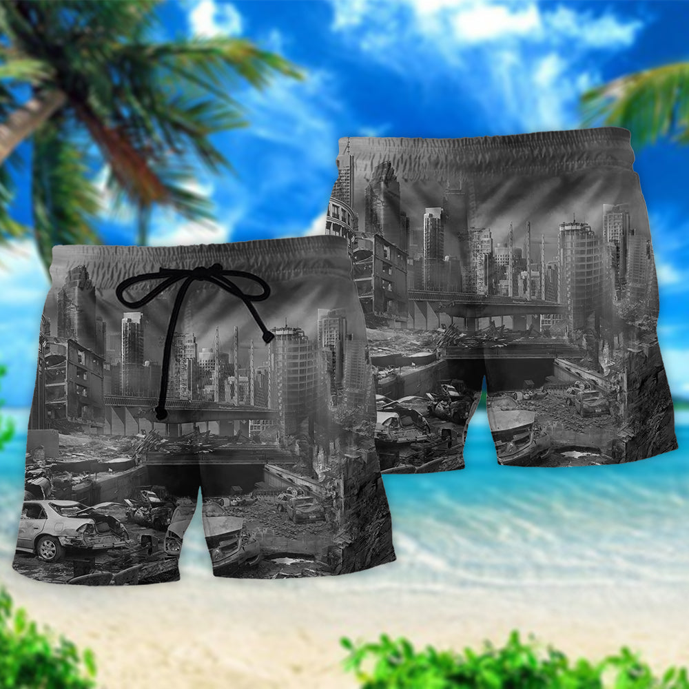 I Survived An Earthquake Humor – Beach Short