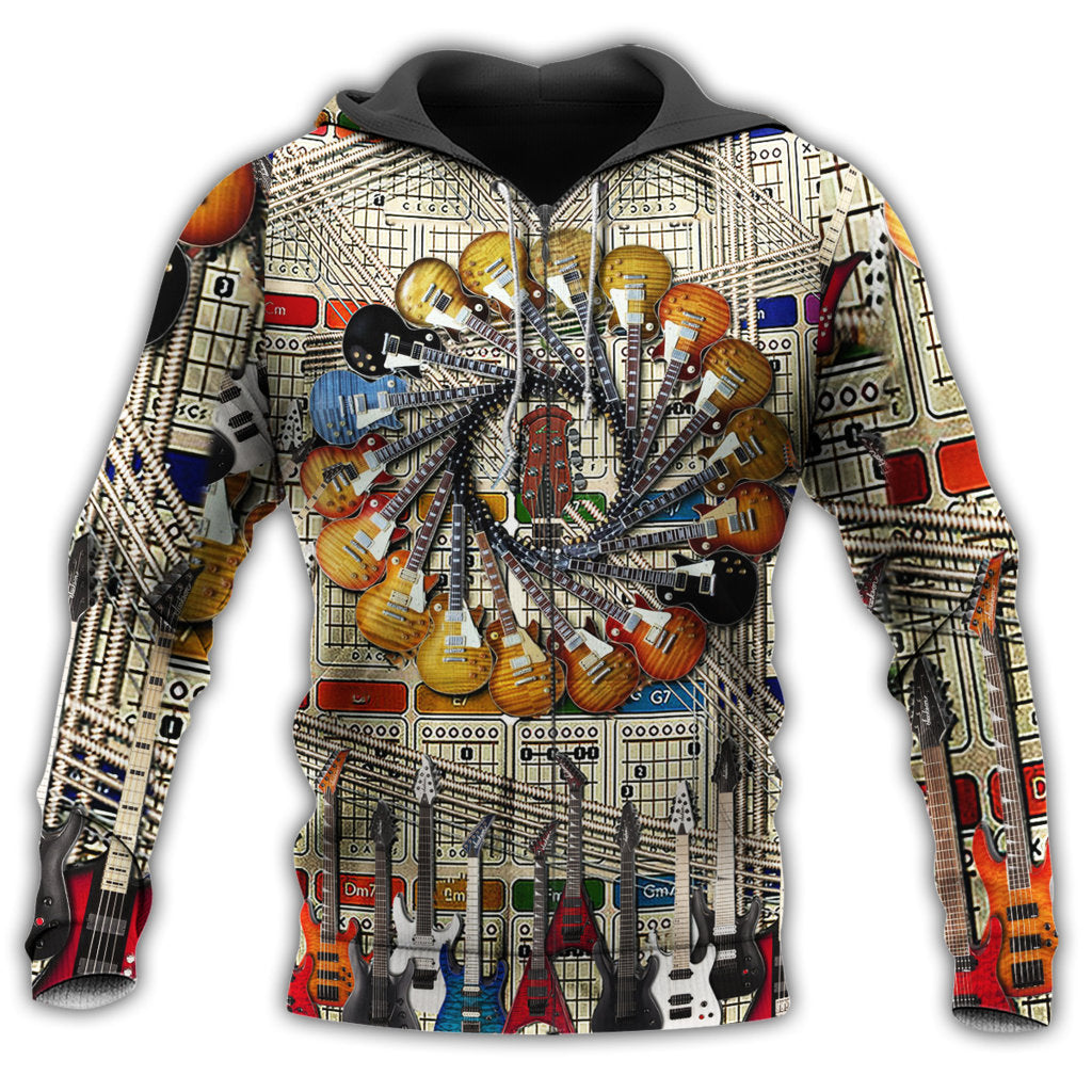 Electric Guitar Love Life - 3D Hoodie2