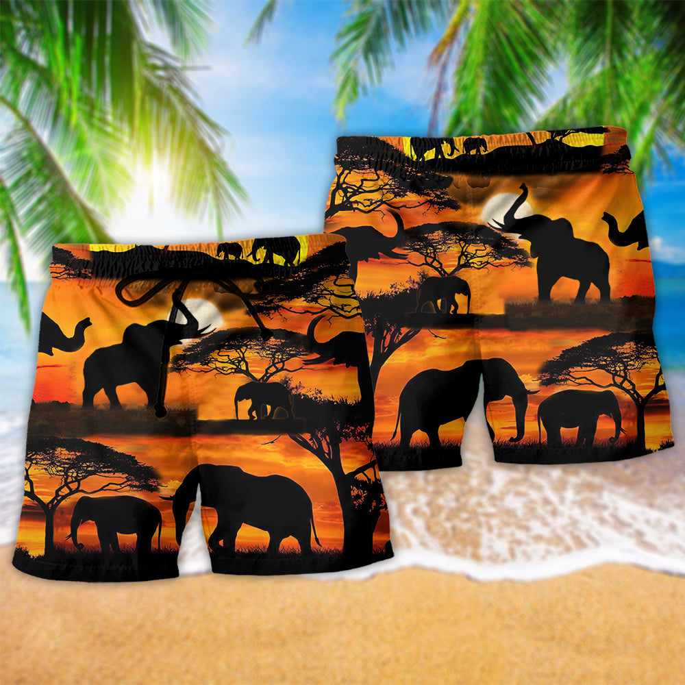 Elephant Strength Sunset – Beach Short