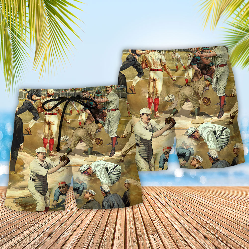 Vintage Baseball Quote Classic Art – Beach Short