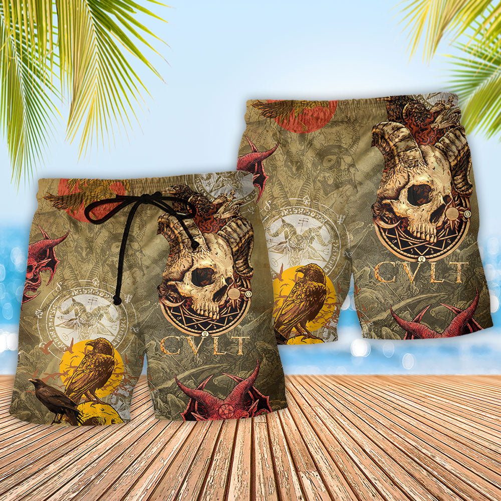 Skull Not Today Attitude Art – Beach Short