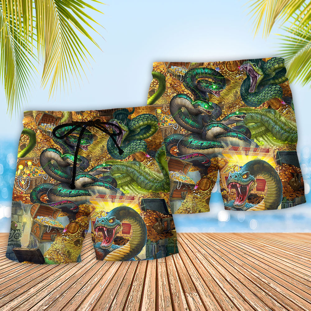 Golden Snake Power Symbol Art – Beach Short