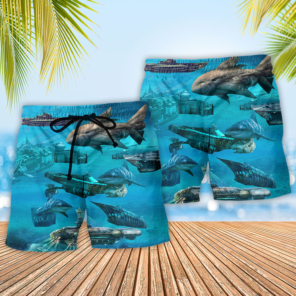 Submarine Ocean Adventure Art – Beach Short