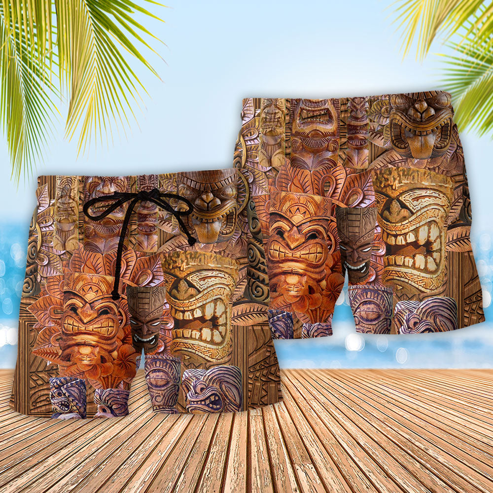 Tiki Return To Hawaii Vintage Art – Beach Short