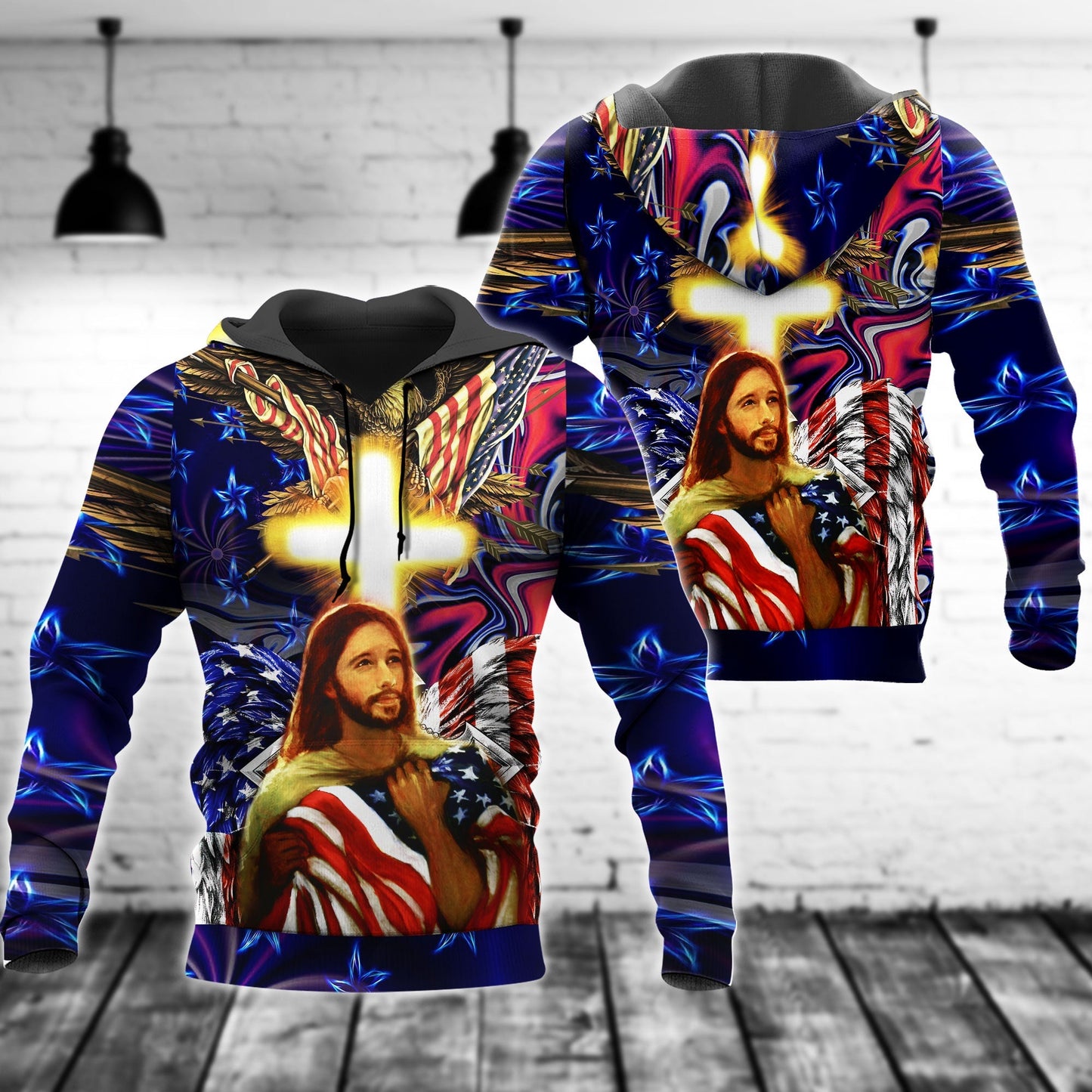 Faith And America Blessing Art – 3D Hoodie