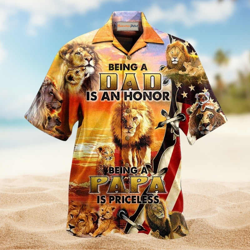 Family Being A Dad Is An Honor Being A Papa Is Priceless Limited Edition – Hawaiian Shirt