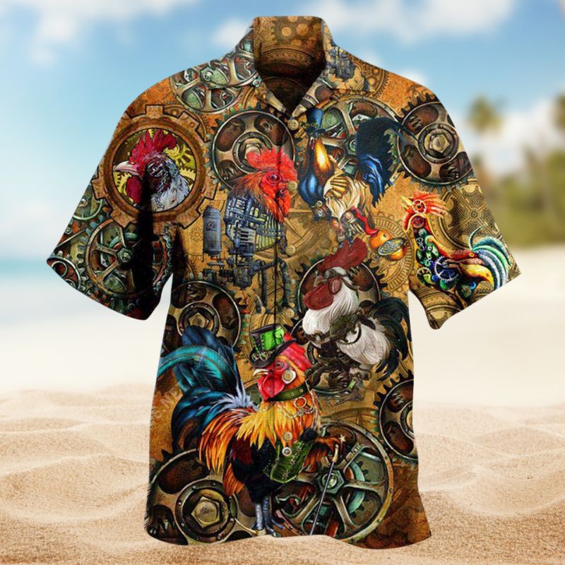 Farm Chicken Rooster Steampunk Edition – Hawaiian Shirt