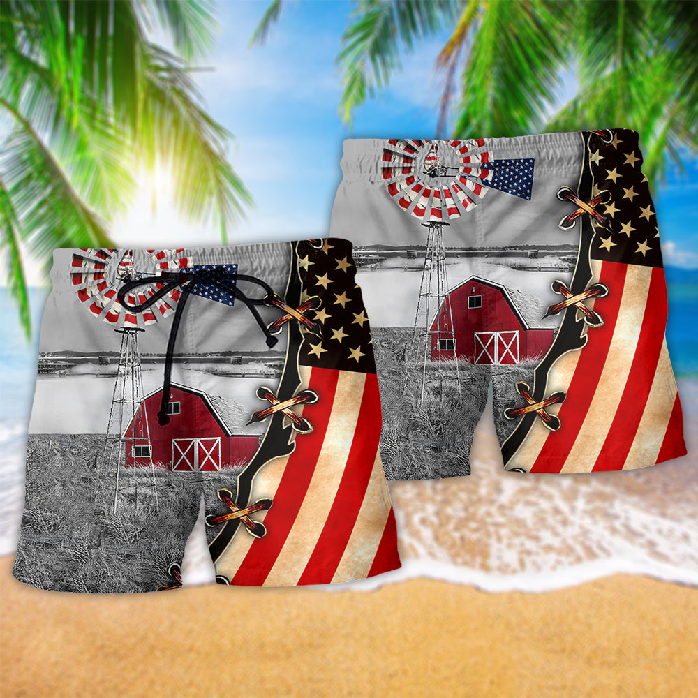 Farm Life Patriot American Style – Beach Short