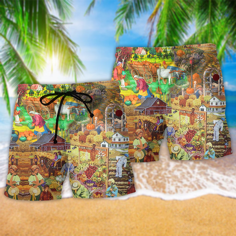 Farmer Everyday Peaceful Life Art – Beach Short