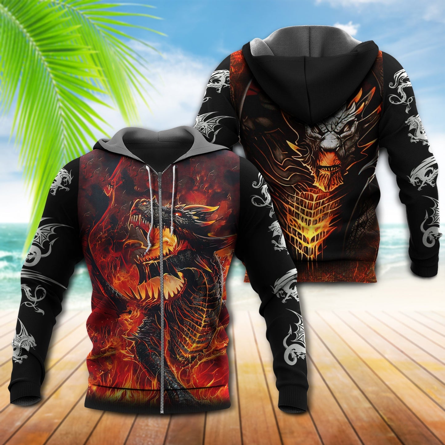 Fire Dragon Strong Fantasy - 3D Hoodie