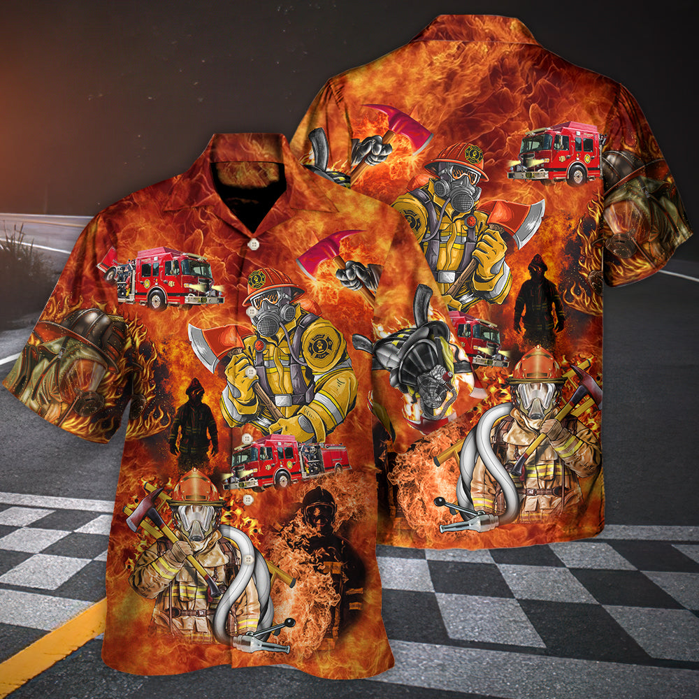 Firefighter Humor Faster We Come – Hawaiian Shirt