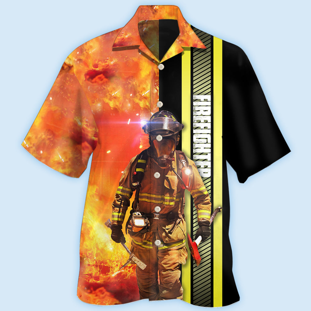 Firefighter Fire Art Style – Hawaiian Shirt