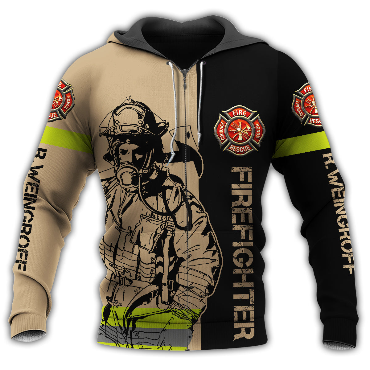 Firefighter Protest Quote Personalized - 3D Hoodie