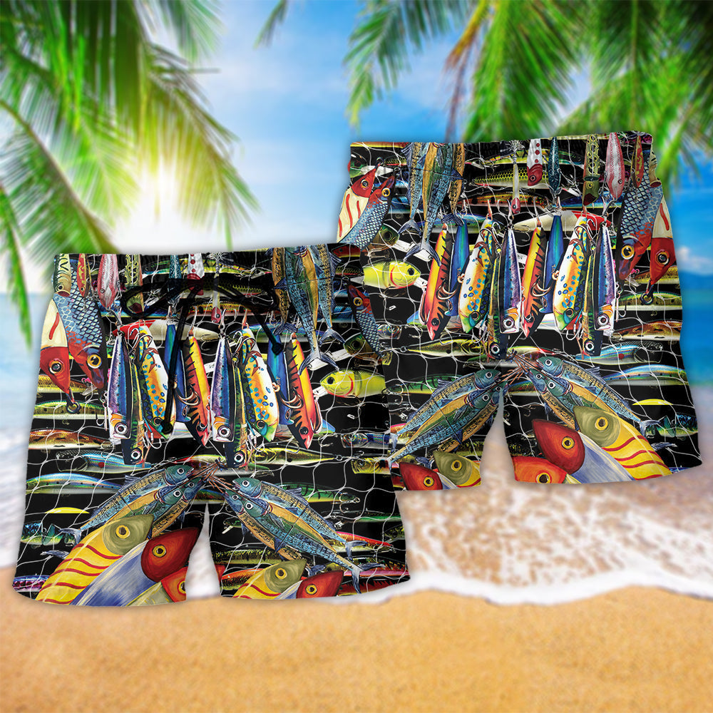 Big Catch Fishing Humor Art – Beach Short