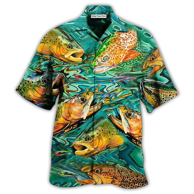 Hawaiian Shirt / Adults / S Fishing Fish Lover Water - Hawaiian Shirt - Reefox