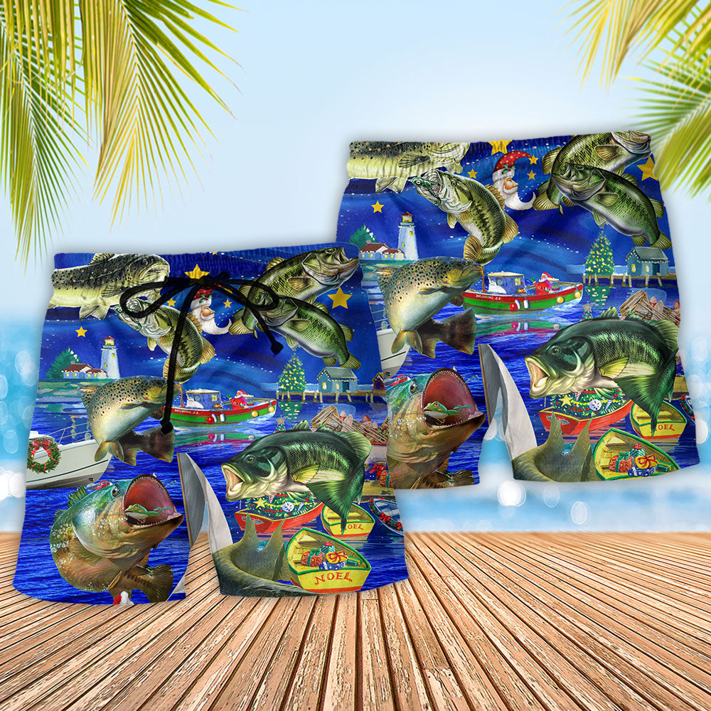 Fishing Less Worry More Joy Art – Beach Short