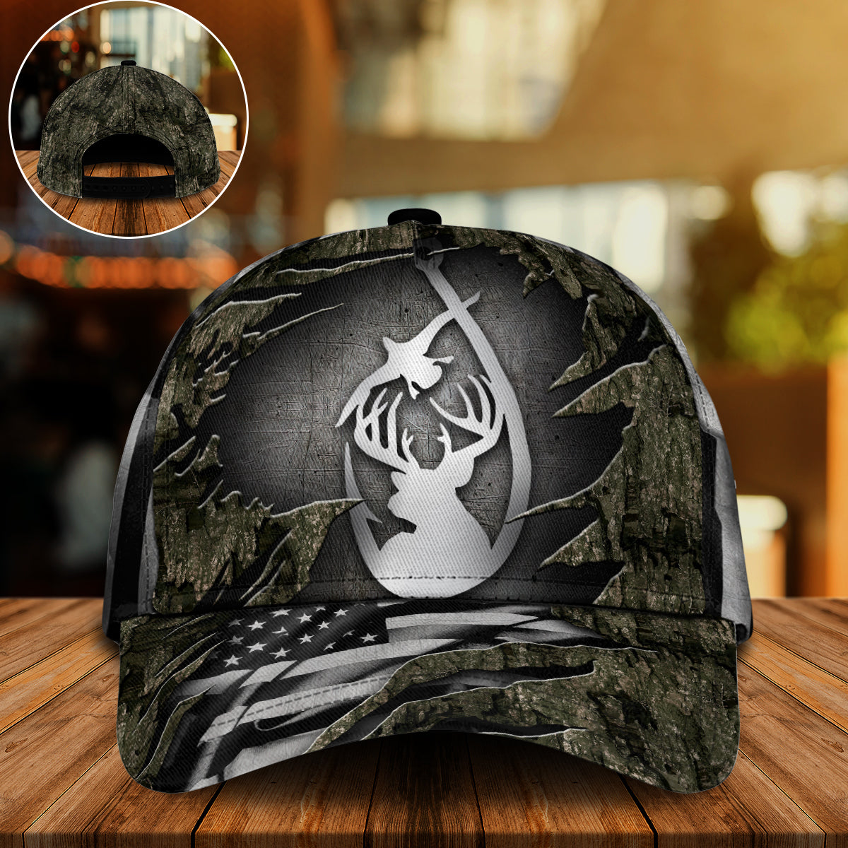 Fishing Hunting Scratch Pattern – Classic Cap