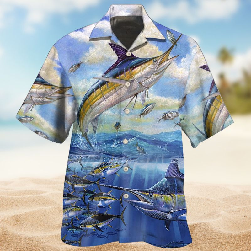 Fishing Ocean Blue Sky Style – Hawaiian Shirt