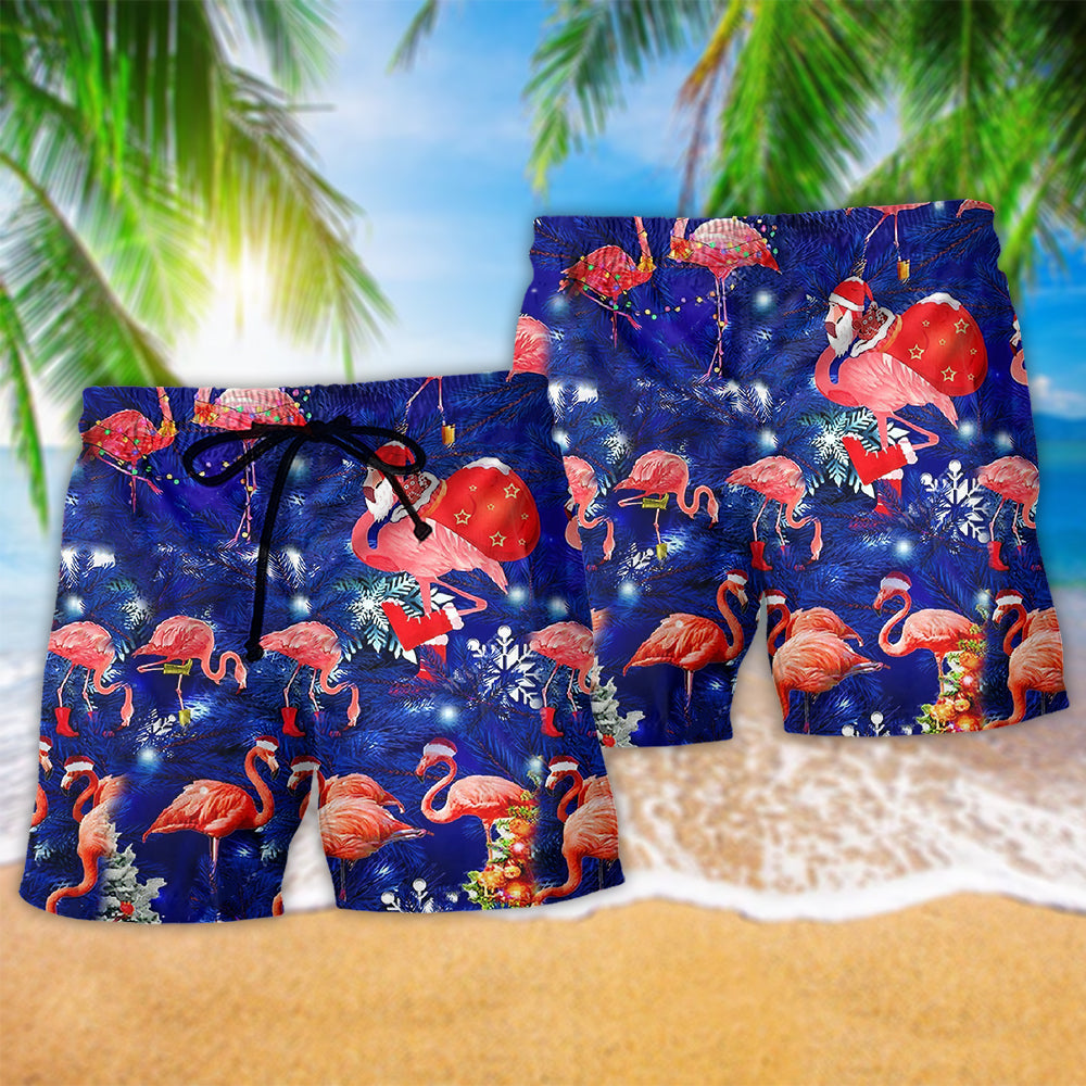 Flamingo Love Life Pink Art - Beach Short