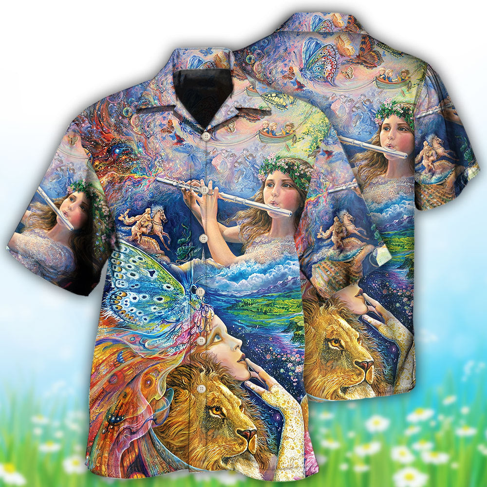 Fantasy Flute Music Lover Art – Hawaiian Shirt