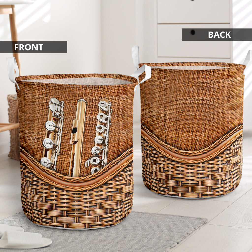 Flute Rattan Teaxture - Laundry Basket - Owls Matrix LTD
