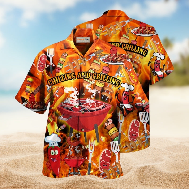 Food Chilling And Grilling BBQ Party Limited Edition – Hawaiian Shirt