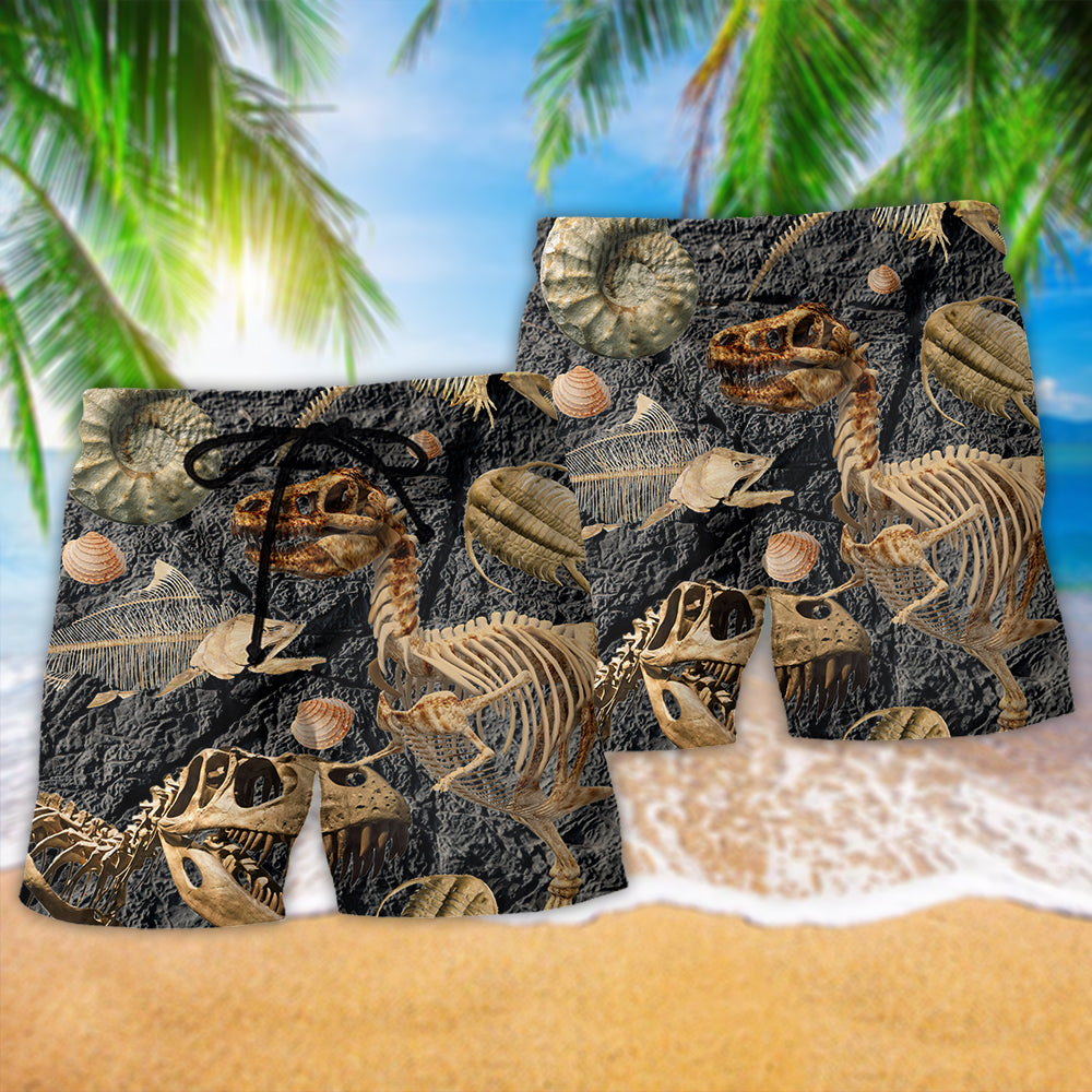 Dinosaur Fossil Collection Art – Beach Short