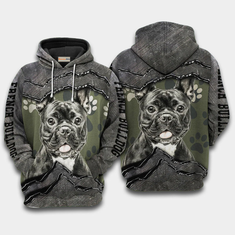 French Bulldog My Friend Art – 3D Hoodie