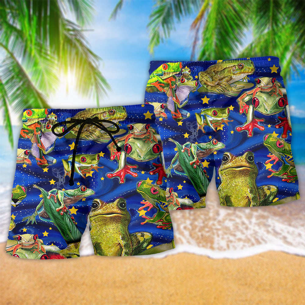Frog Lover Merry Christmas Style - Beach Short
