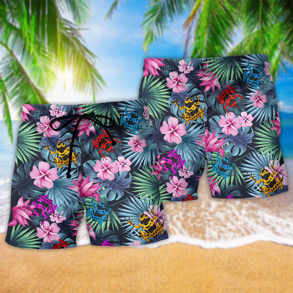 Tropical Frog Summer Vibes Art – Beach Short