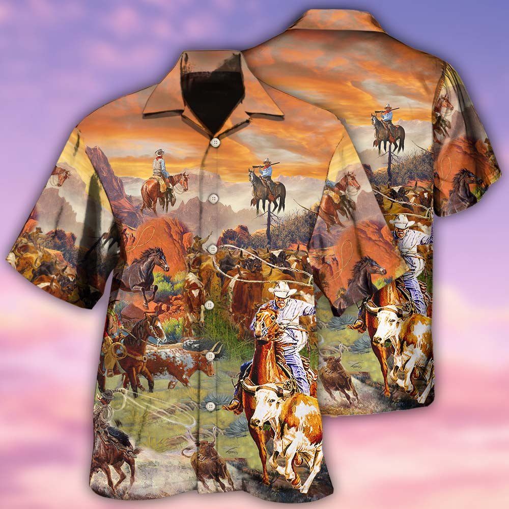 Cowboy Freedom Life Style Mountain Edition – Hawaiian Shirt