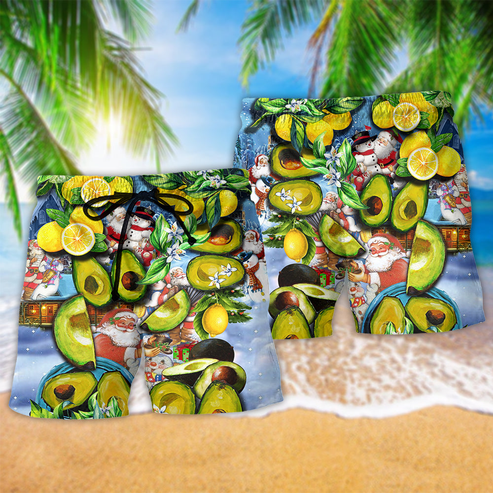 Avocado Lemon Summer Christmas Art – Beach Short