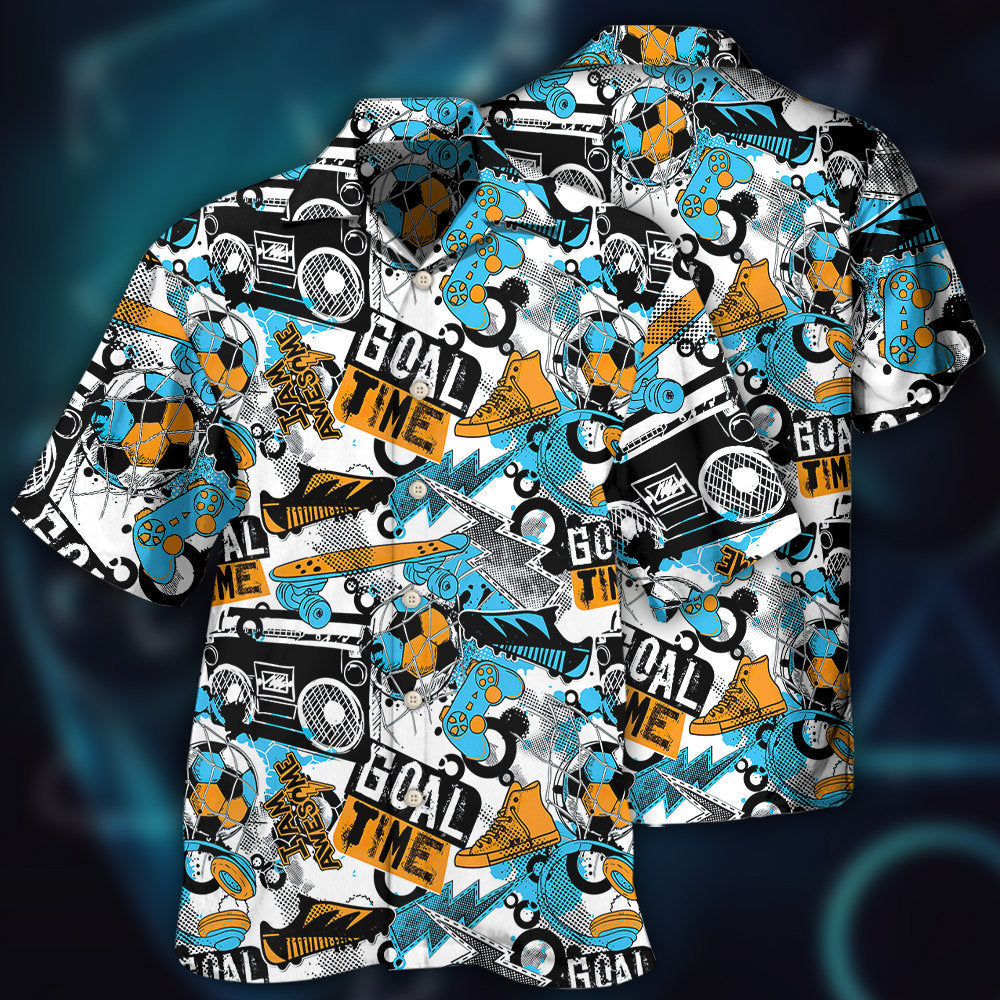 Game Goal Time Sports Fan - Hawaiian Shirt