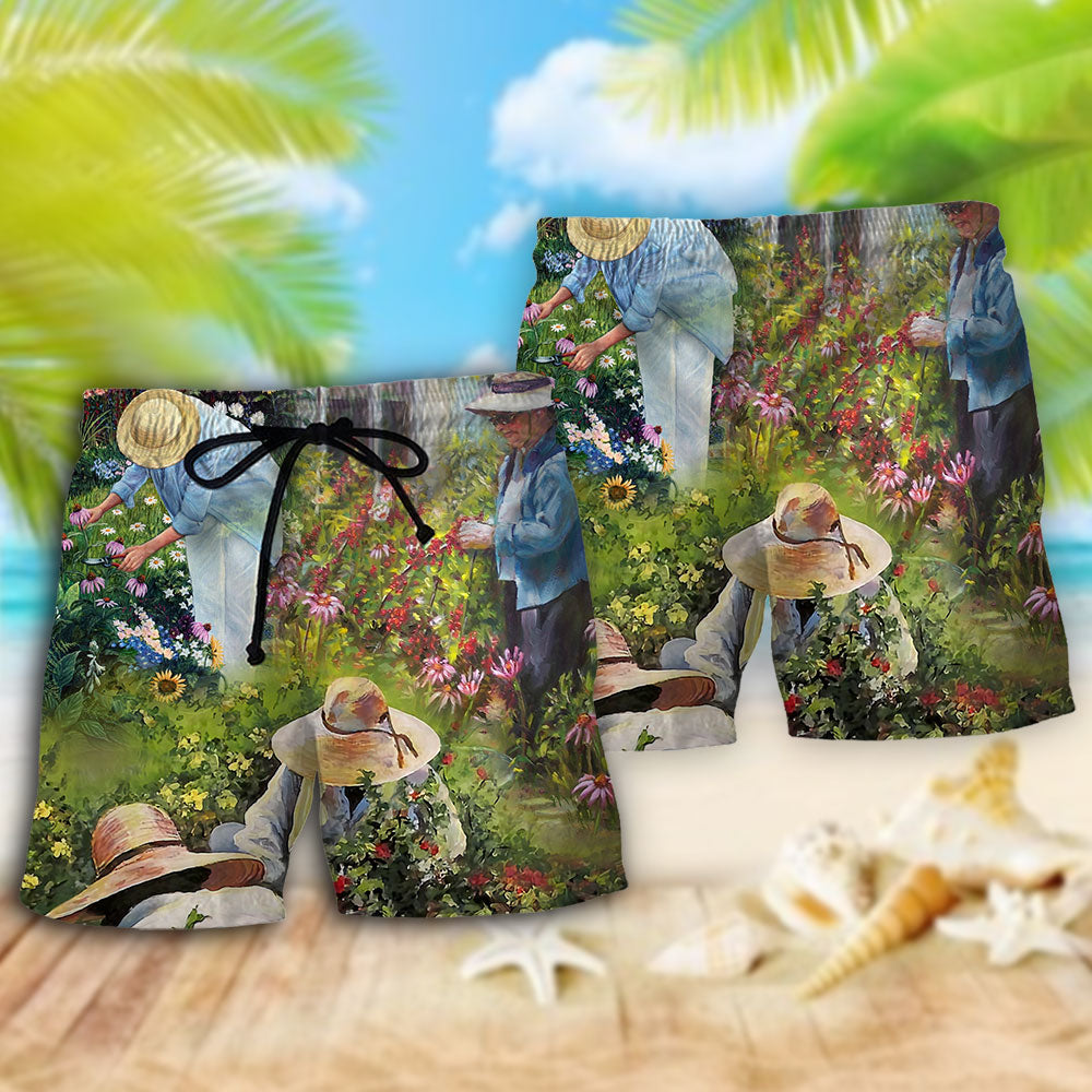 Gardening Peaceful Life Nature Art – Beach Short