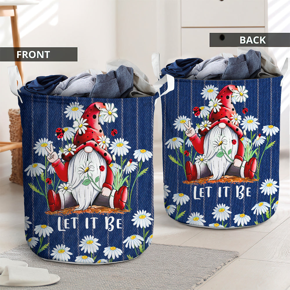 Gnome let it be cute style - Laundry basket - LAUB04TNH240222 - Owls Matrix LTD