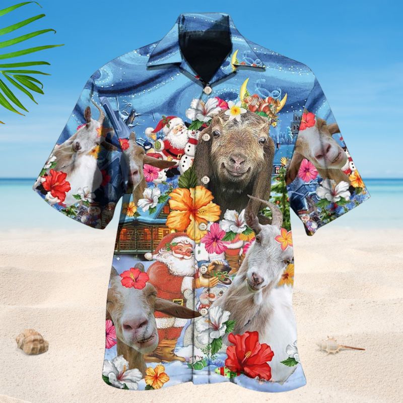 Goat Aloha Christmas Vibe – Hawaiian Shirt