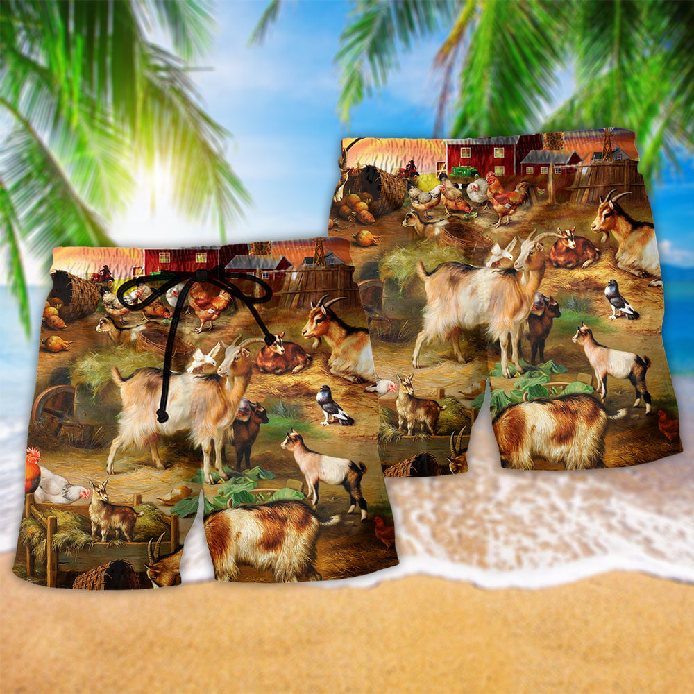 Goat Farm Peace Life Art – Beach Short