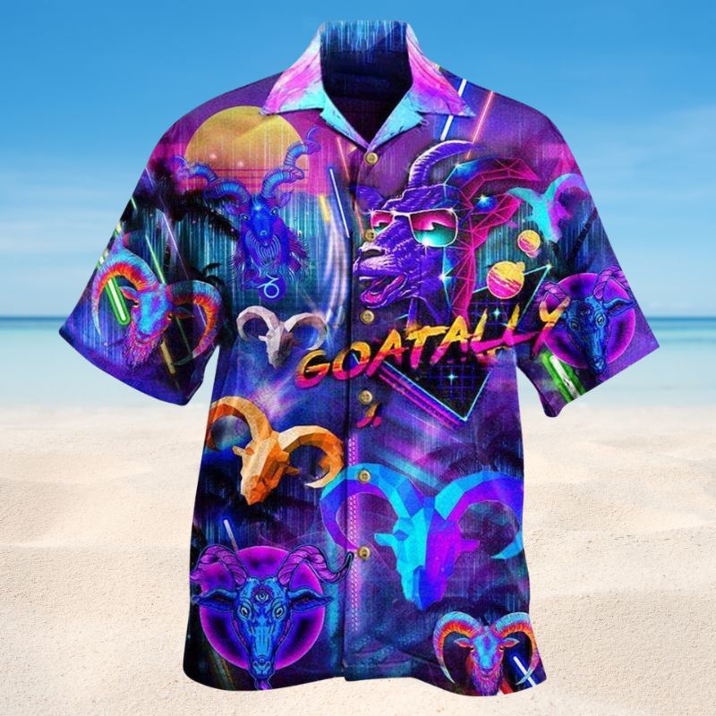 Goatally Purple Goat Edition – Hawaiian Shirt