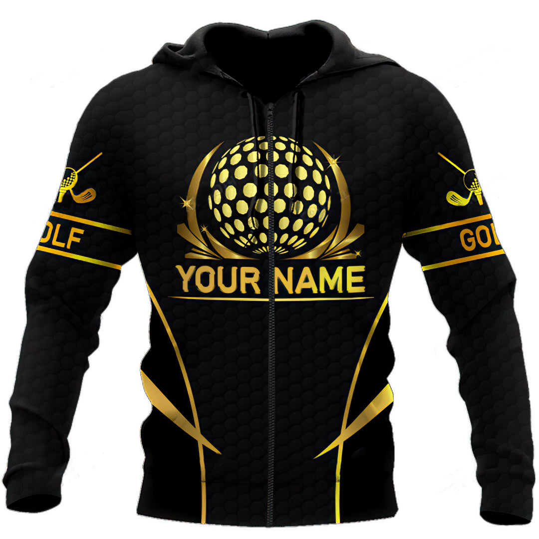 Golden Golf Custom Art – 3D Hoodie