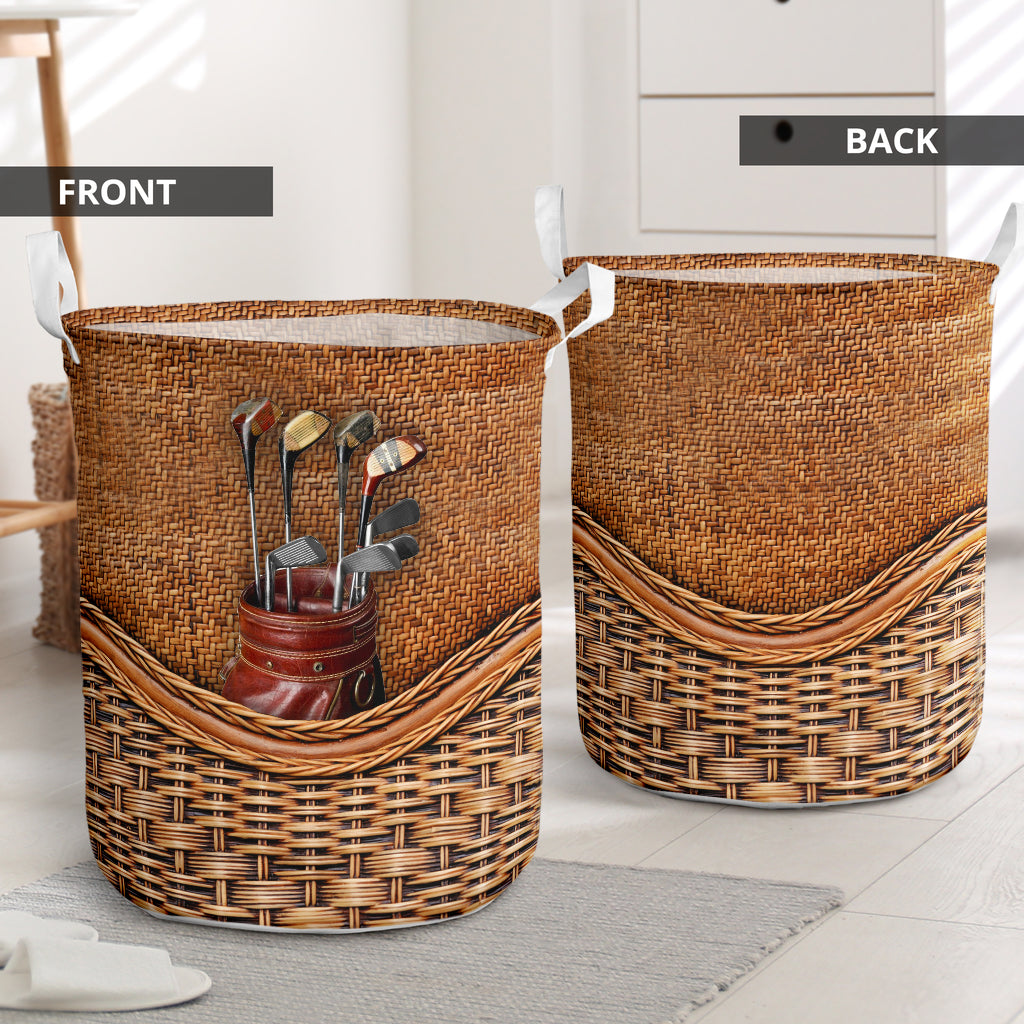 Golf Bag Rattan Teaxture - Laundry Basket - Owls Matrix LTD