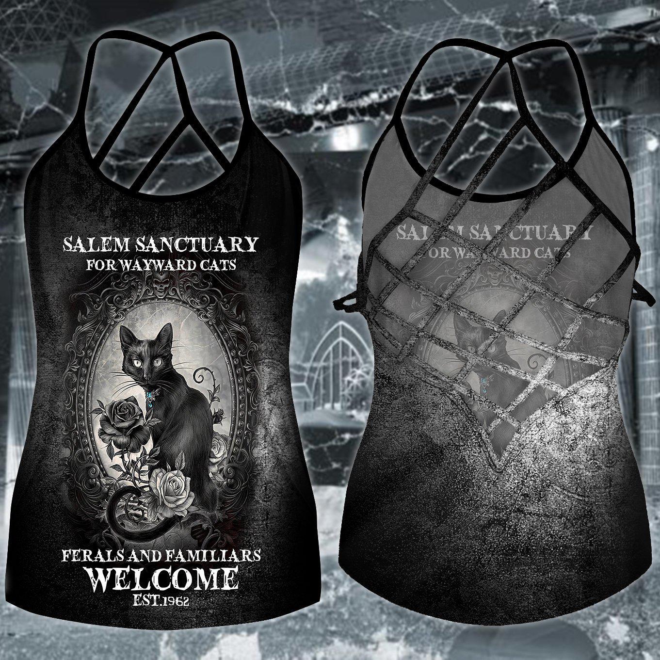 Gothic Skull Cat Club Style Limited Edition 4 – Hollow Tank Top