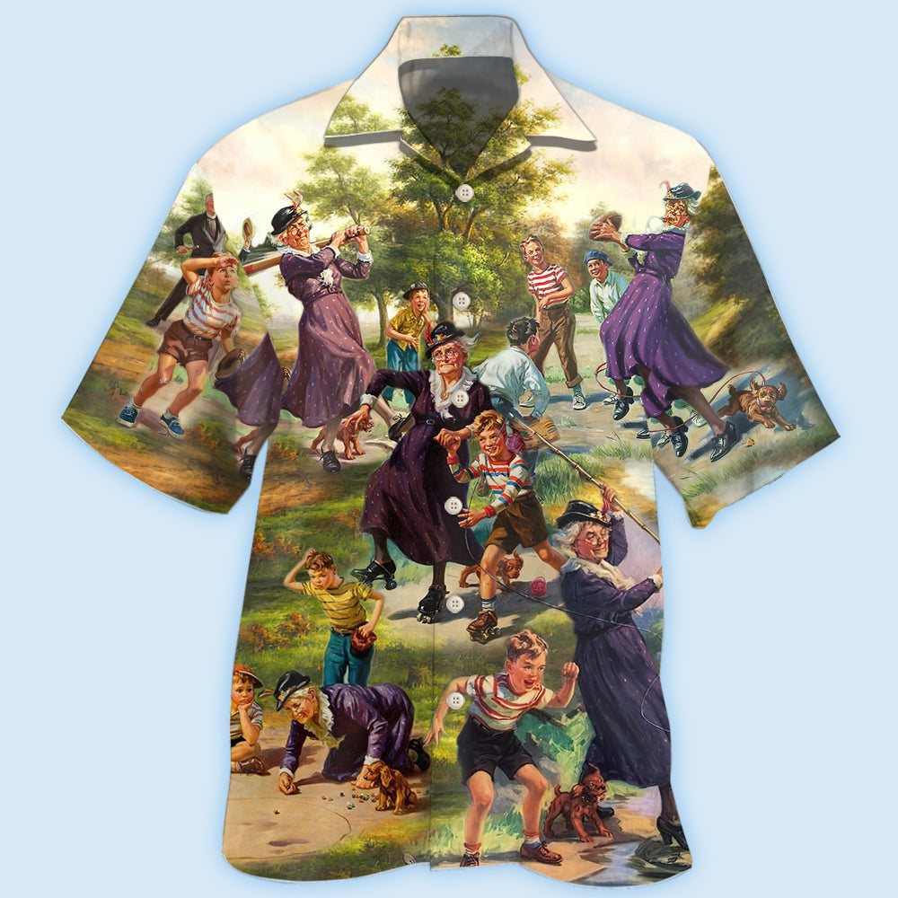 Grandma And Grandson Cute Style – Hawaiian Shirt