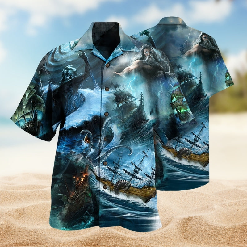 Greek Mythology Poseidon Inspired Limited Edition – Hawaiian Shirt