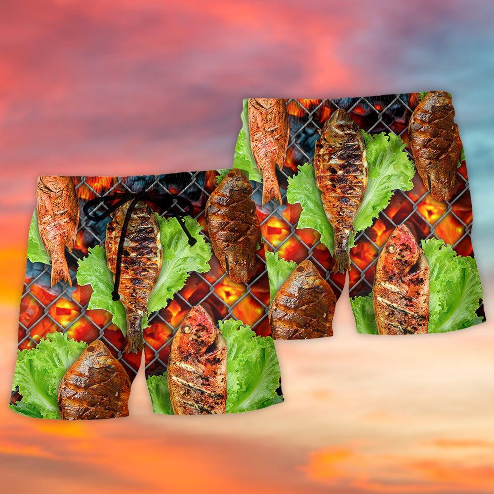 Grilled Fish BBQ Food – Beach Short